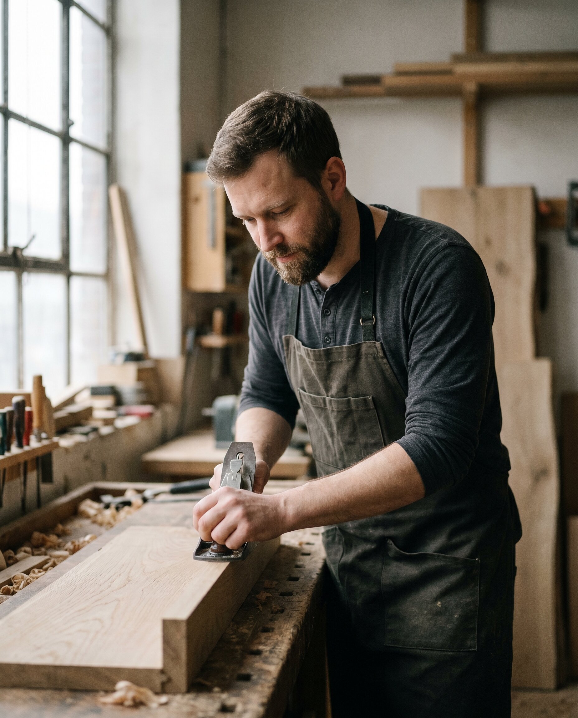 Florian Geier in der Werkstatt