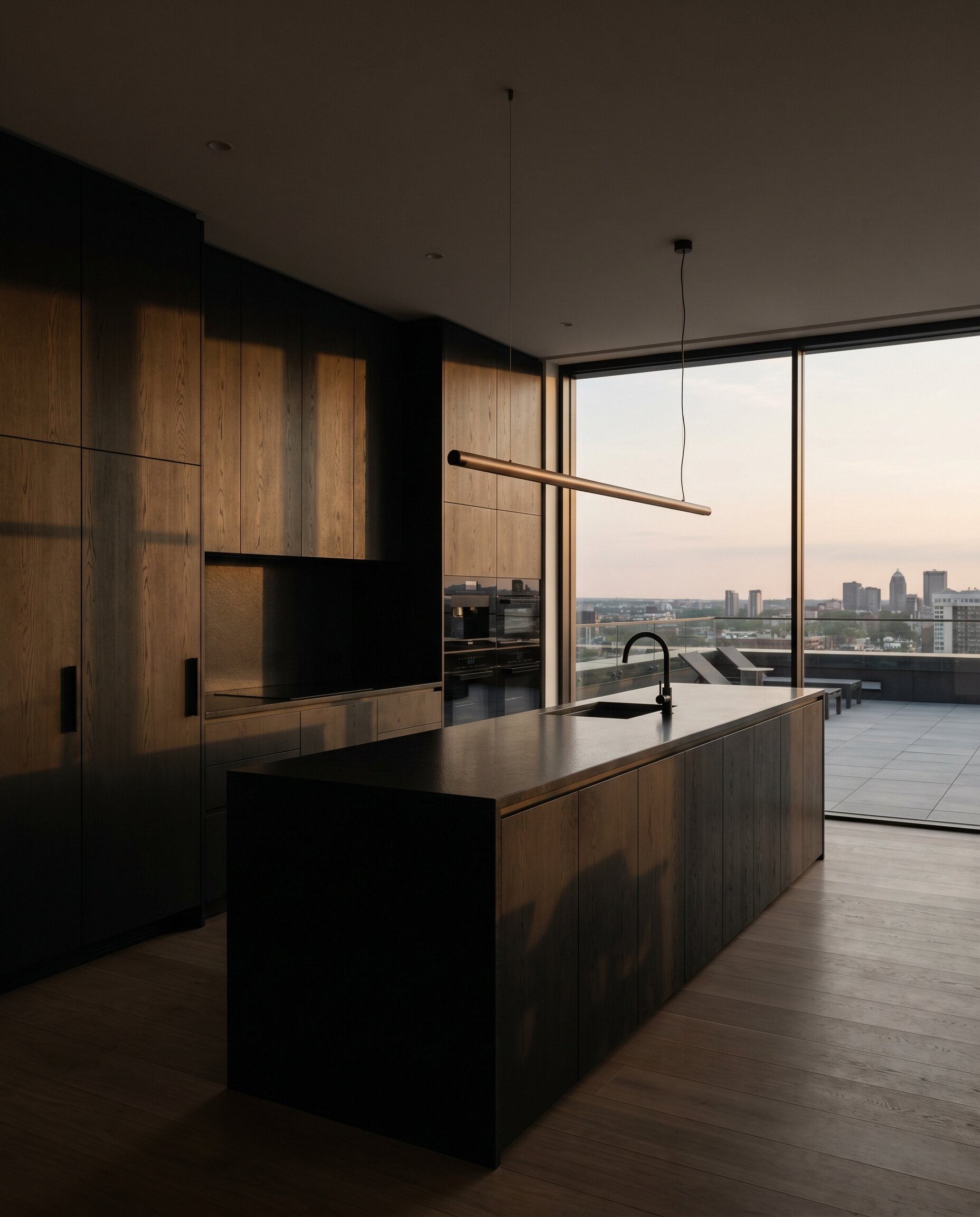 Penthouse-Küche in Schwarzeiche